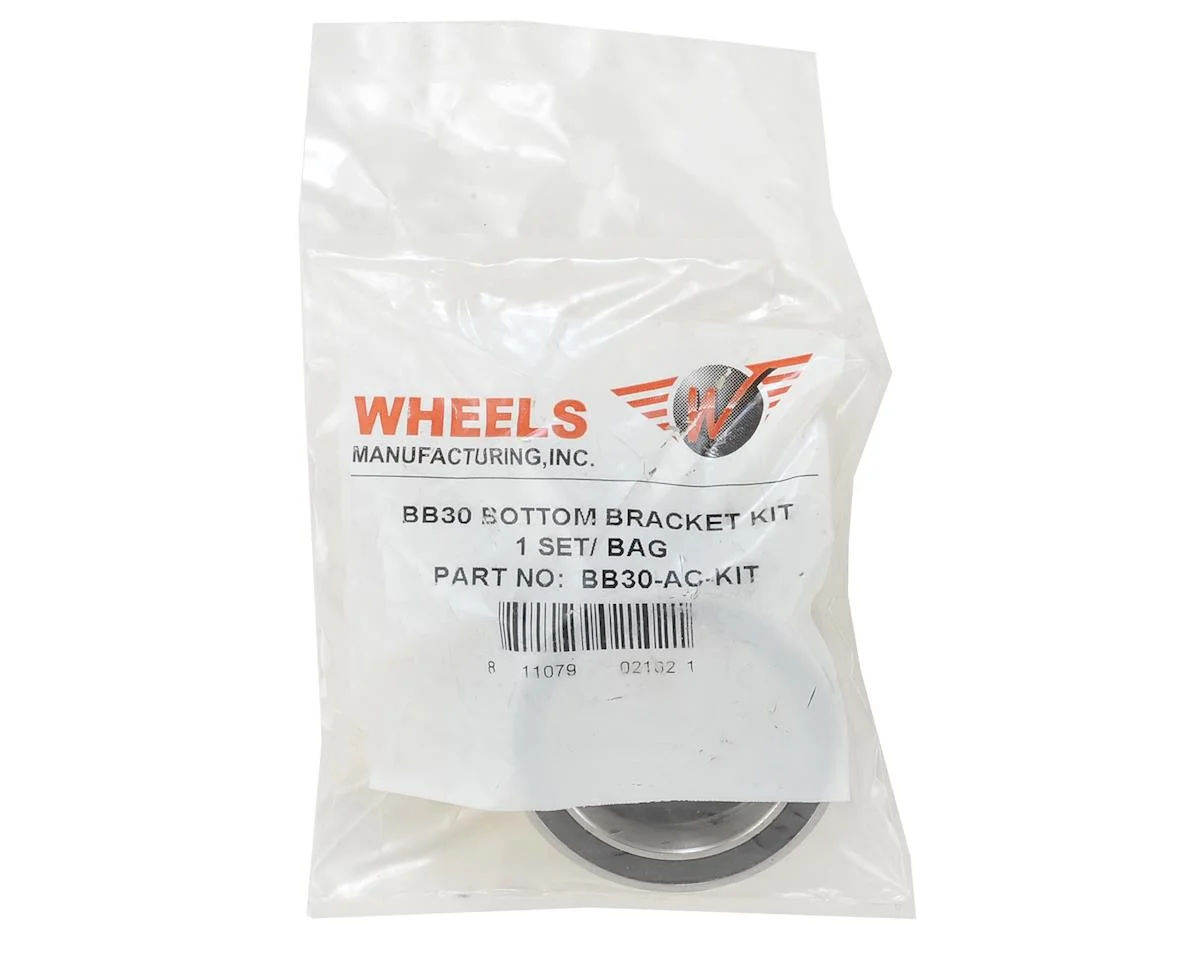 Wheels Manufacturing Angular Contact Bottom Bracket Bearing & Clip Kit (BB30) (30mm Spindle) - view 2